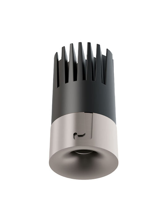 Zambelis Lights Parallelogram Recessed Spot with Built-in LED and Warm White Light Grey 8x8cm