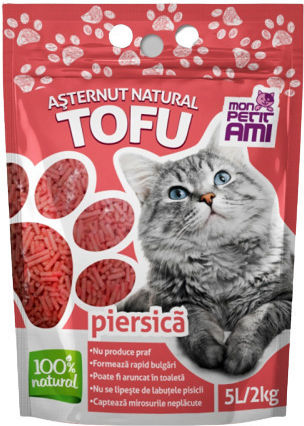 Mon Petit Ami Pelete Pentru Pisici Din Tofu cu Miros de Piersică 5lt