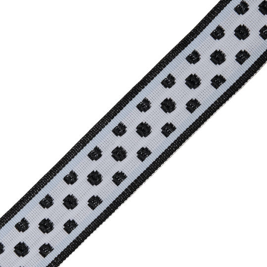 Vostex Fabric Polka Dot Ribbon Black 30mm x 1m