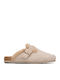 Wildleder Damen Winterhausschuhe Beige