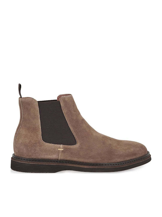 Suede Men's Boots Brown