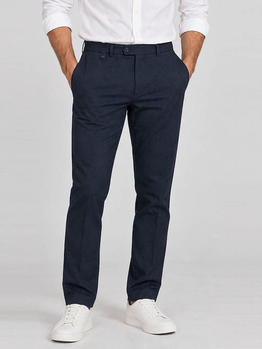 Herren-Chinohose Slim Fit Navy 409626808F-Blau