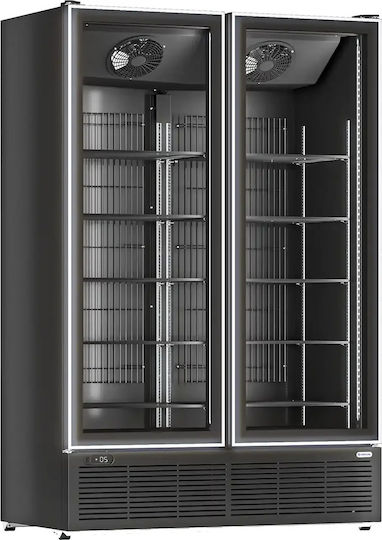 Crystal Commercial Refrigerator Cabinet with 2 Glass Doors Crystal Cr 1300