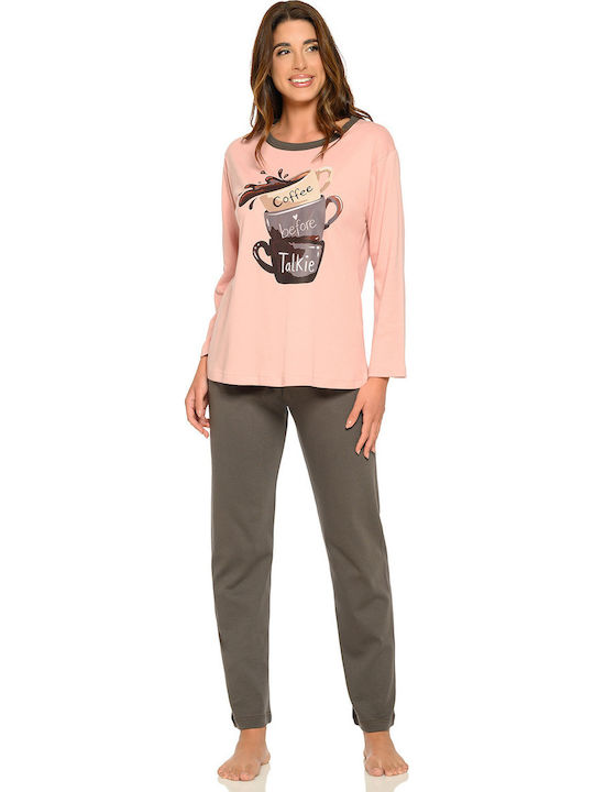 Clio Lingerie Winter Women's Pink Pyjama Set