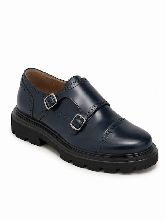 Mocasini Loafers Bărbătești din Piele Albastre