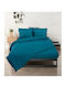 Flamingo Rainbow Super-Double Fitted Sheet 160x200cm Emerald