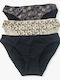 Damen-Slips 3er-Pack Gemustert