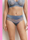 High-Waist Women's Briefs Light Blue