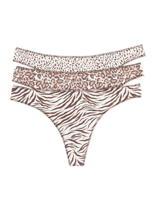 Γυναικεία String 3Pack Εμπριμέ
