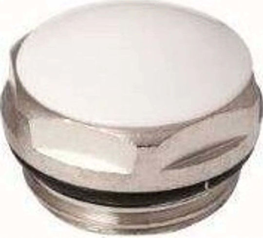 Hydroland 1/2'' Steel Radiator Plug White O-ring G.kb-1/2-stal-bi