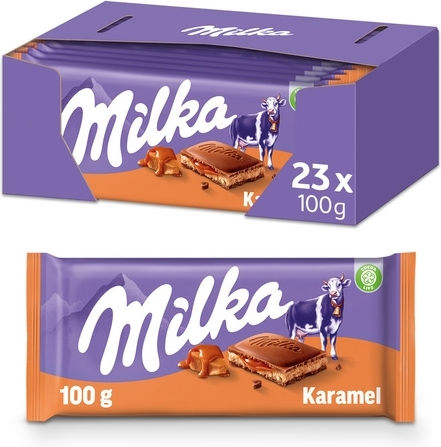 Milka Milchschokolade Toffee-Karamell 100 g 23 Stück