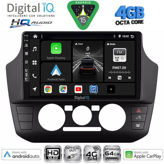 Digital IQ Auto-Audiosystem für Seat Mii und Skoda Citigo 2017–2023 (Bluetooth/USB/WiFi/GPS/Apple-CarPlay/Android-Auto) mit 9-Zoll-Touchscreen