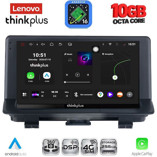 Lenovo Auto-Audiosystem für BMW X2 / X6 Audi Q3 2012–2018 (Bluetooth/USB/WiFi/GPS/Apple CarPlay/Android Auto) mit 9"-Touchscreen