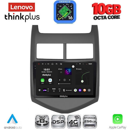 Lenovo Auto-Audiosystem für BMW X2 / X6 Chevrolet Aveo 2011–2014 (Bluetooth/USB/WiFi/GPS/Apple CarPlay/Android Auto) mit 9-Zoll-Touchscreen