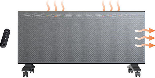 Primo Standkonvektor 2000 W aus Glimmer mit elektronischem Thermostat und WiFi 89 x 45 cm Grau