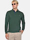 Long Sleeve Green Polo Shirt