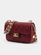 Women's Burgundy Flap Bag