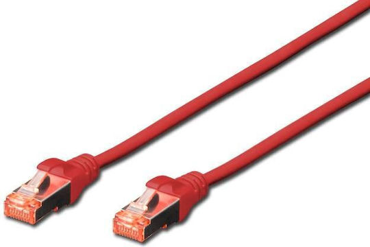 Digitus S/FTP Кат. 6 (Gigabit) Мрежов Ethernet Кабел 0.25m Червен