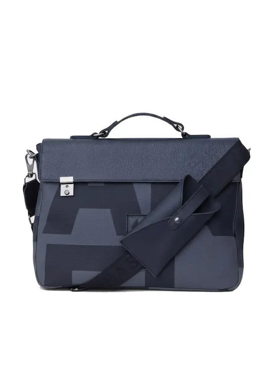 16” Ea Logo Δερμάτινη Γυναικεία Satchel Τσάντα Γκρι