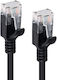 Microconnect U/UTP Кат.6 (Gigabit) Мрежов Кабел Ethernet 0.3м Черен