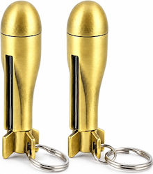 Set Two Metal Permanent Matches Flint-style Keychain Depox Refillable Wind Moisture-resistant 6.3 Cm 30 G Gold Set Two Metal Permanent Matches Flint-style Keychain Depox Refillable Wind Moisture-resistant 6.3 Cm 30 G Gold