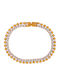 Excite-Fashion Women's Gold-Plated Steel Chain Bracelet with Zircon