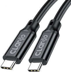 Claroc USB 3.1 Videokabel USB-C-Stecker – USB-C 100 W Schwarz 5 m
