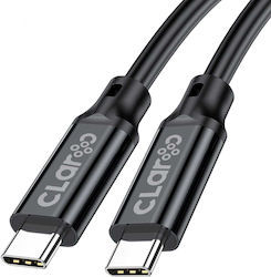 Claroc USB 3.1 Videokabel USB-C-Stecker - USB-C 100 W Schwarz 3 m