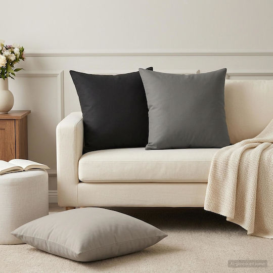 vidaXL Heerlen Sofa Cushion Black 50x50 cm