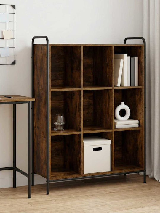 Bookcase Smoked Oak Wood 83x33x111 cm