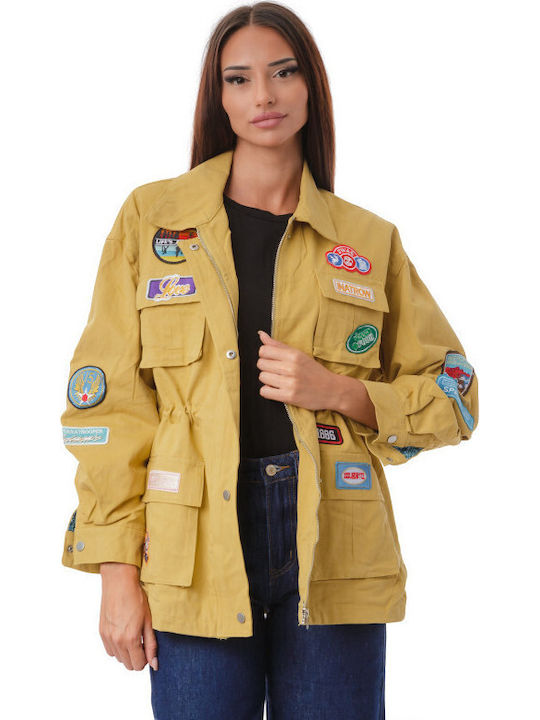 Damen-Winterjacke Gelb