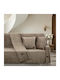 Beauty Home 8672 Jacquard Mocha Throws Set 2 pcs