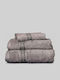 White Fabric Hayfer Grey Hand Towel Weighing 550 g/m²
