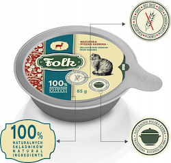 Folk Wet Cat Food for Cats in Tray with Meat 85gr Folk Wet Cat Food for Cats in Tray with Meat 85gr