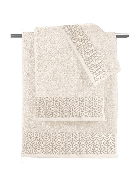 Guy Laroche Monica Cream 3-Piece Bath Towel Set
