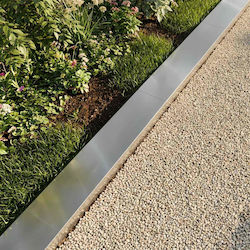 vidaXL Metal Garden Border in Silver 1m x 15cm ...