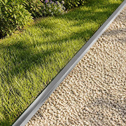 vidaXL Metal Garden Edging in Silver 2 pcs