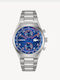 Lacoste Line Racer Men's Watch 42mm Battery-Powered Chronograph with Silver Stainless Steel Bracelet