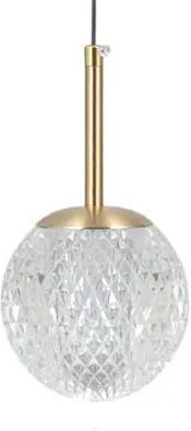 Italux Gold Pendant Light with Crystals Italux Gold Pendant Light with Crystals