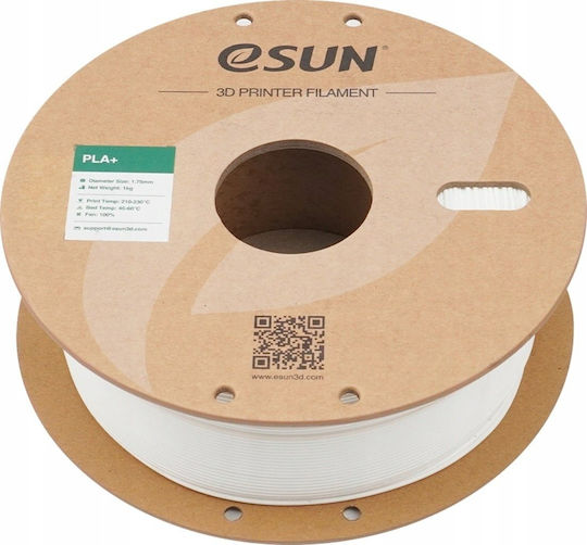 Esun Filament PLA+ Pentru Imprimantă 3D 1,75 mm Alb Lăptos 1 kg