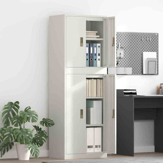 Metallschrank mit 2 Schubladen B60xT40xH175 cm