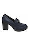 Pumps mit hohem Absatz in Marineblau WM-MP354-12-27HH-BLAUÉS
