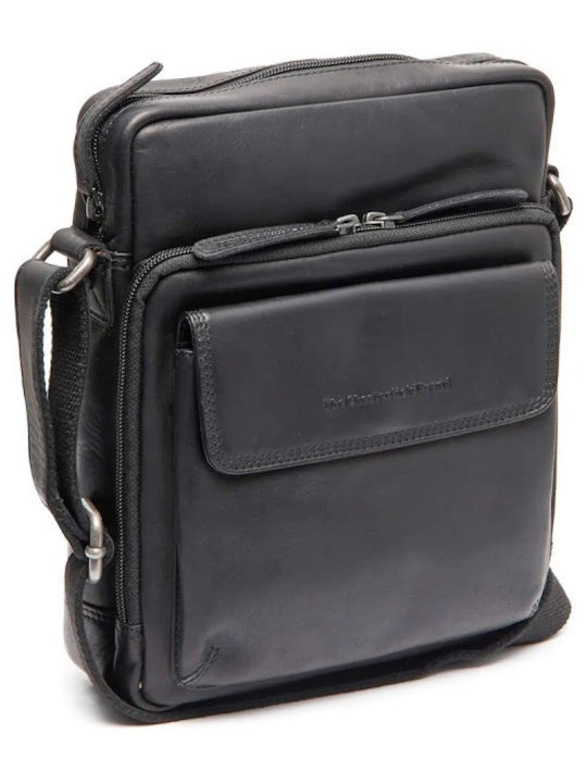 Geantă De Umăr / Tip Crossbody Bărbătească Din Piele Neagră