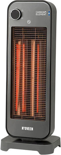 N'Oveen PTC Floor Standing General Use Fan Heater Black 900W