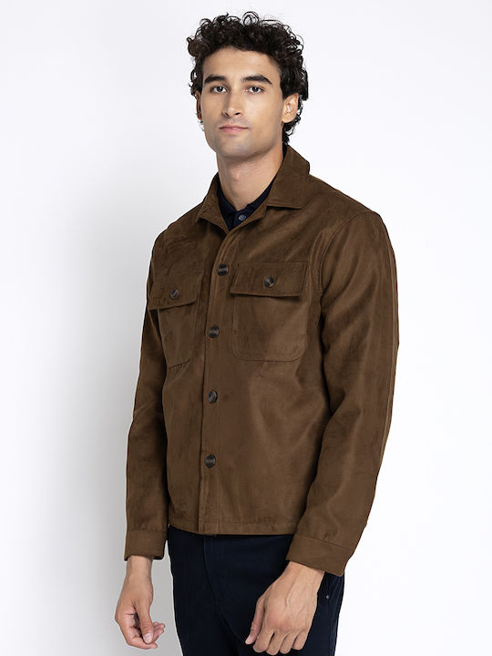 Smart Overshirt с Дълъг Ръкав, Стандартна Кройка, Кафяв