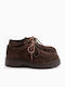 Suede Γυναικεία Loafers σε Καφέ Χρώμα
