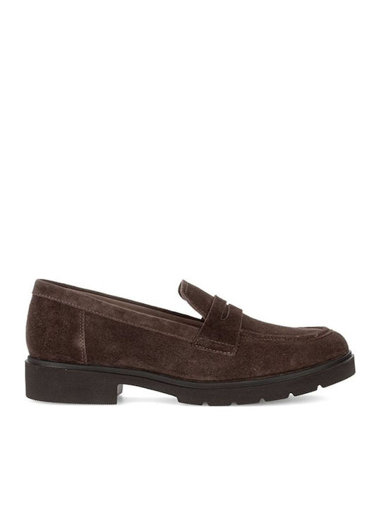 Leather Women's Loafers in Brown
