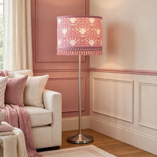 Oxygen Floor Lamp with E27 Bulb Socket Pink