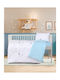 Kocoon Baby-Steppbett-Set aus Baumwolle in Hellblau 110x150 cm