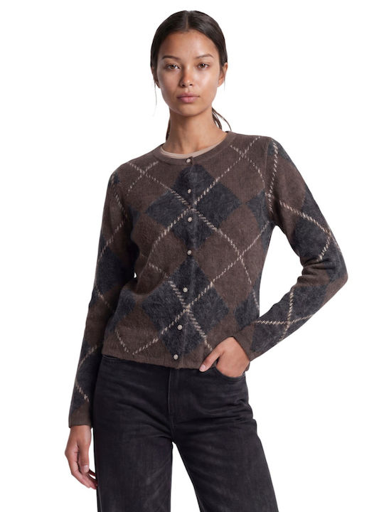 Only Women's Knitted Cardigan Coffee Bean Multi